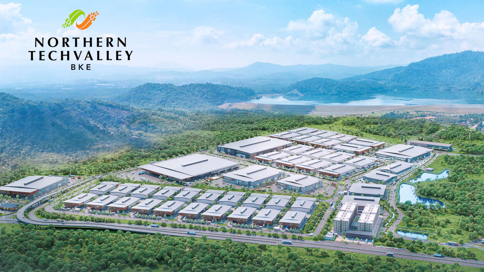 Northern TechValley Aerial View Perspective with logo 2-2